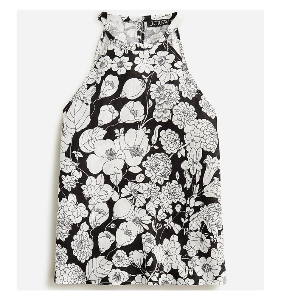 J Crew Amber Linen Top In Classic Floral  - New